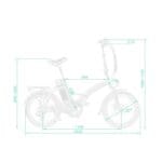 Jobo Sam Bici Bicicletta elettrica pieghevole da 20" motore brushless 36v 250w batteria samsung 13AH - immagine 5