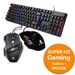 Kit Tastiera e Mouse Gaming Professionale Tasti Soft 6 Pulsanti Mouse PC Desktop
