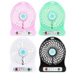 Mini VENTILATORE Portatile USB Ricaricabile Da Viaggio Led Ufficio Per Auto Casa - immagine 3