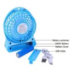 Mini VENTILATORE Portatile USB Ricaricabile Da Viaggio Led Ufficio Per Auto Casa - immagine 4