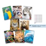 Pigna Animal Set da 20 Pezzi Quaderni quadernoni Maxi 4F A4 Quadretti 80g/mg - immagine 2