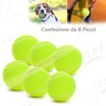 Set confezione da 6 palle palline da tennis gialle allenamento racchetta sport