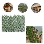 Traliccio siepe estensibile edera sintetica recinto legno balcone giardino H120