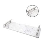 Vassoio marmo rettangolare da portata bianco moderno cucina antipasti aperitivi