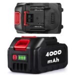 Batteria ricambio 18V 4000 mAh con indicatore led minisega trapano compatibile