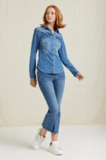 Camicia Take Two western denim lavaggio medio