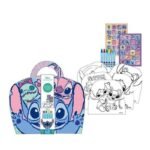 Set Disegno Fogli Album da Colorare Disney Stitch Angel matite colorate