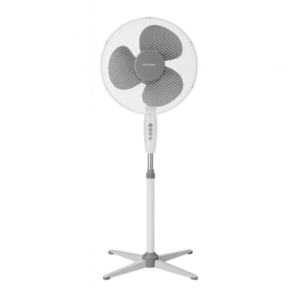 Ventilatore a piantana potente 45W pale 41 cm silenzioso aria fino 30mq bianco