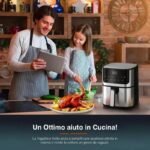 Friggitrice ad Aria professionale Digitale 8 programmi compatta 1400W 4,7 LT - immagine 2