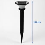 Lampada Lampione Solare Plafoniera da terra viale H84cm Led Calda o Bianca - immagine 2