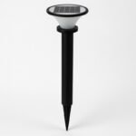 Lampada Lampione Solare Plafoniera da terra viale H84cm Led Calda o Bianca - immagine 7