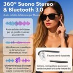 OCCHIALI DA SOLE SMART GREEN LYCA 70115 WIRELESS BLUETOOTH AURICOLARI MICROFONO - immagine 2