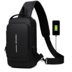 Zaino Monospalla Antifurto Borsa da Petto Marsupio Uomo Impermeabile Borsello