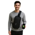 Zaino Monospalla Antifurto Borsa da Petto Marsupio Uomo Impermeabile Borsello - immagine 5