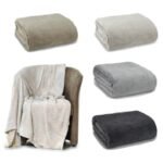 Coperta Plaid Flanella XXL Fleece Morbido Caldo Poliestere Alta Qualità 240 gsm