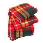 Coperta Plaid Flanella Pile Scozzese Tartan a Quadri Morbido Caldo Poliestere - immagine 3
