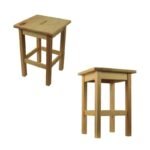 Sgabello sedia in legno di pino colore naturale casa interno bar pub ristorante - immagine 2