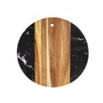 Tagliere marmo legno rotondo casa bar ristorante salumi formaggi antipasti 30 cm - immagine 5