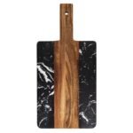Tagliere marmo legno casa bar ristorante salumi formaggi antipasti 38x18 cm - immagine 2