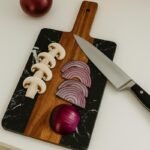 Tagliere marmo legno casa bar ristorante salumi formaggi antipasti 38x18 cm - immagine 4