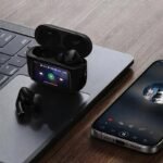 Cuffie Auricolari Display bluetooth controllo Touch wireless BT 5.4 iOS Nere - immagine 5