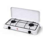 Fornello a Gas da Campeggio Portatile 2 Fuochi BossFire 2.2kw con coperchio - immagine 2