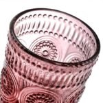 Set 6 bicchieri vetro colorato boho vintage barocco acqua casa ristorante 30 cl - immagine 4