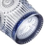 Set 6 bicchieri vetro colorato boho vintage barocco acqua casa ristorante 30 cl - immagine 5