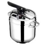 Pentola a pressione Maty in acciaio inox 22cm 7 Litri induzione gas cucinare - immagine 3