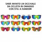 Casco Bici Bicicletta Ciclista Ciclismo Adulto Omologato Regolabile + occhiali - immagine 6