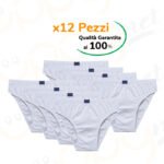12 slip uomo bianco 100% distribuito dall'italia qualità top