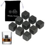 9 cubetti pietra pietre roccia ghiaccio whiskey whisky drinks riutilizzabili - immagine 2