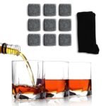 9 cubetti pietra pietre roccia ghiaccio whiskey whisky drinks riutilizzabili - immagine 5
