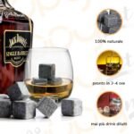 9 cubetti pietra pietre roccia ghiaccio whiskey whisky drinks riutilizzabili - immagine 3