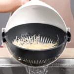 Ciotola Patate affetta verdure lava e scola acqua cestello rotante trita manuale - immagine 6