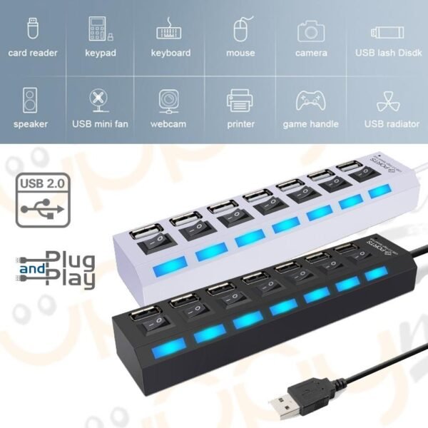 hub usb 2.0 7 porte
