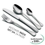 SET DI POSATE 24 PEZZI IN ACCIAIO INOX