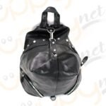 Zaino zainetto borsa donna moda in ecopelle da viaggio tempo libero lavoro nero - immagine 4