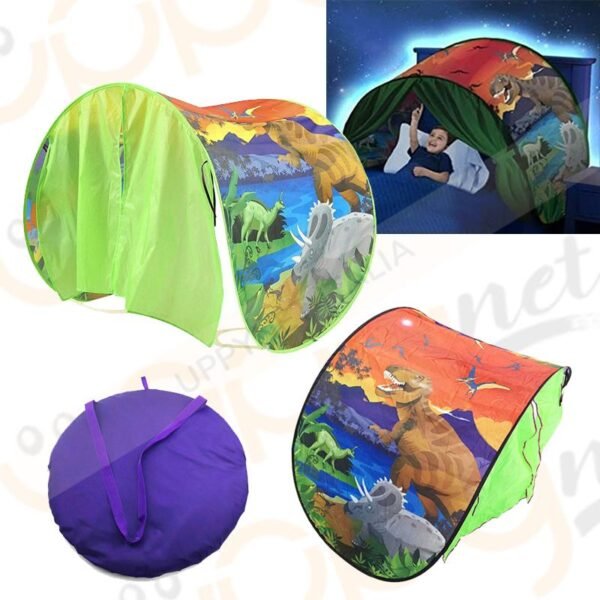 tenda bambini letto dinosauri spazio