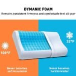 Cuscino Cervicale Memory Foam Gel Guanciale Letto Ortopedico Morbido e Lavabile - immagine 4