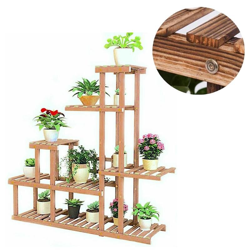 portavaso fioriera in legno multi mensola
