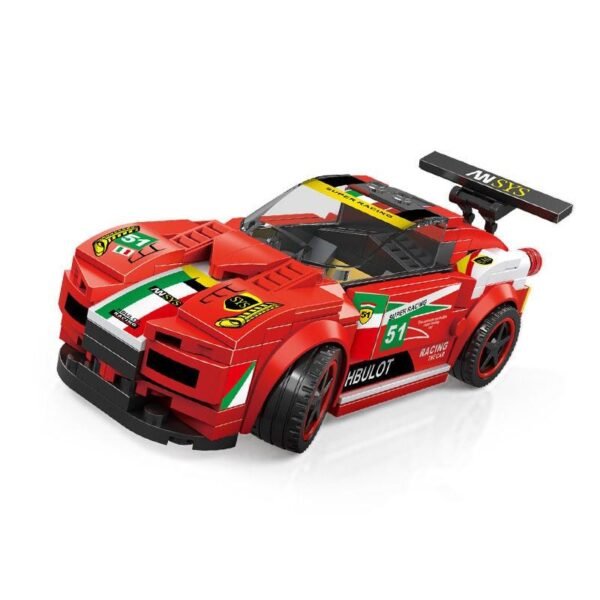 costruzioni mattoncini auto corsa rossa