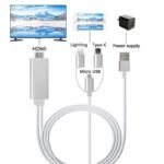 Cavo MHL HDMI 3 in 1 microUsb Type-C Lightning Smartphone TV Tablet iOS Android - immagine 2
