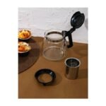 Teiera Vetro Con Filtro Acciaio Inox Tisaniera Infusore Caraffa tisana 1200 ml - immagine 3