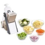 MANDOLINA AFFETTAVERDURE REGOLABILE VASCHETTA AFFETTATRICE MANUALE TAGLIA CUCINA - immagine 2