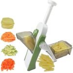 MANDOLINA AFFETTAVERDURE REGOLABILE VASCHETTA AFFETTATRICE MANUALE TAGLIA CUCINA - immagine 3