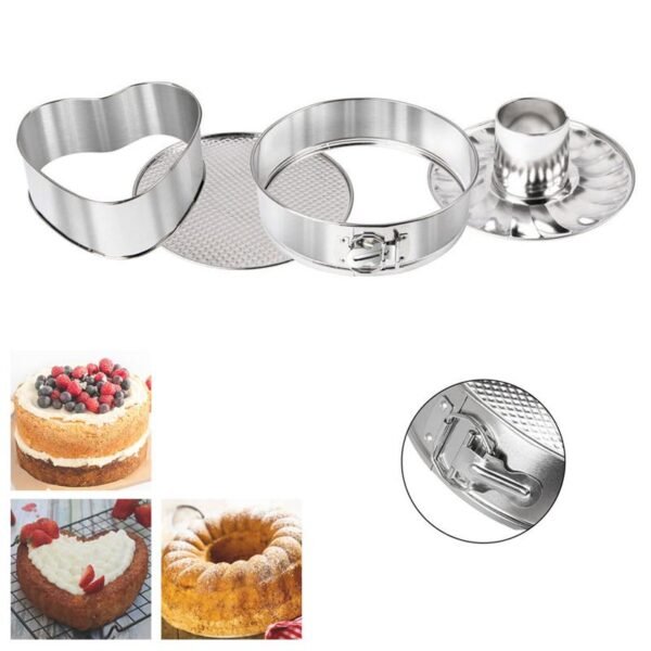 4 pezzi stampo ciambellone torta tondo cuore