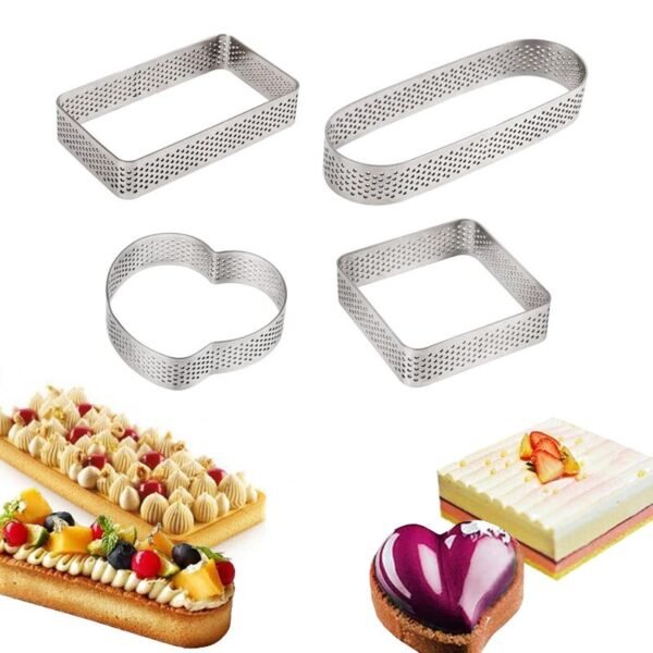 4 stampi forati per dolci