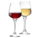 Set 6 calici da vino acqua da 295cc vetro bicchiere casa liquori calice - immagine 2