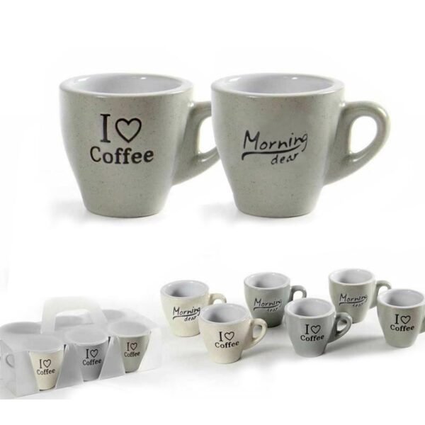 6 tazzine caffè shabby